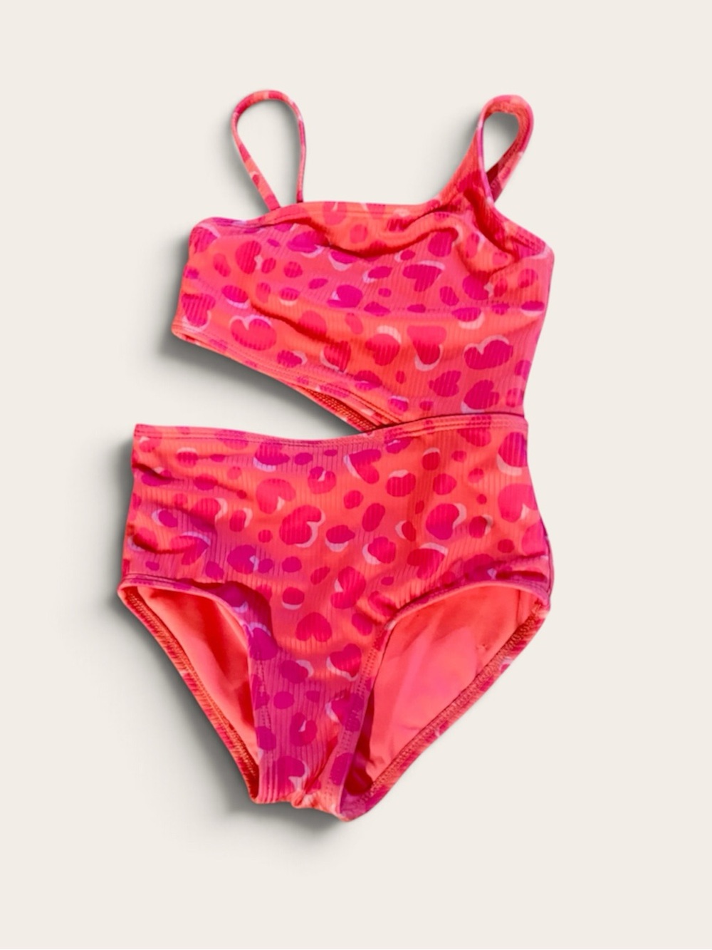 Cat & Jack Girl’s Pink Cutout One-Piece Swimsuit
